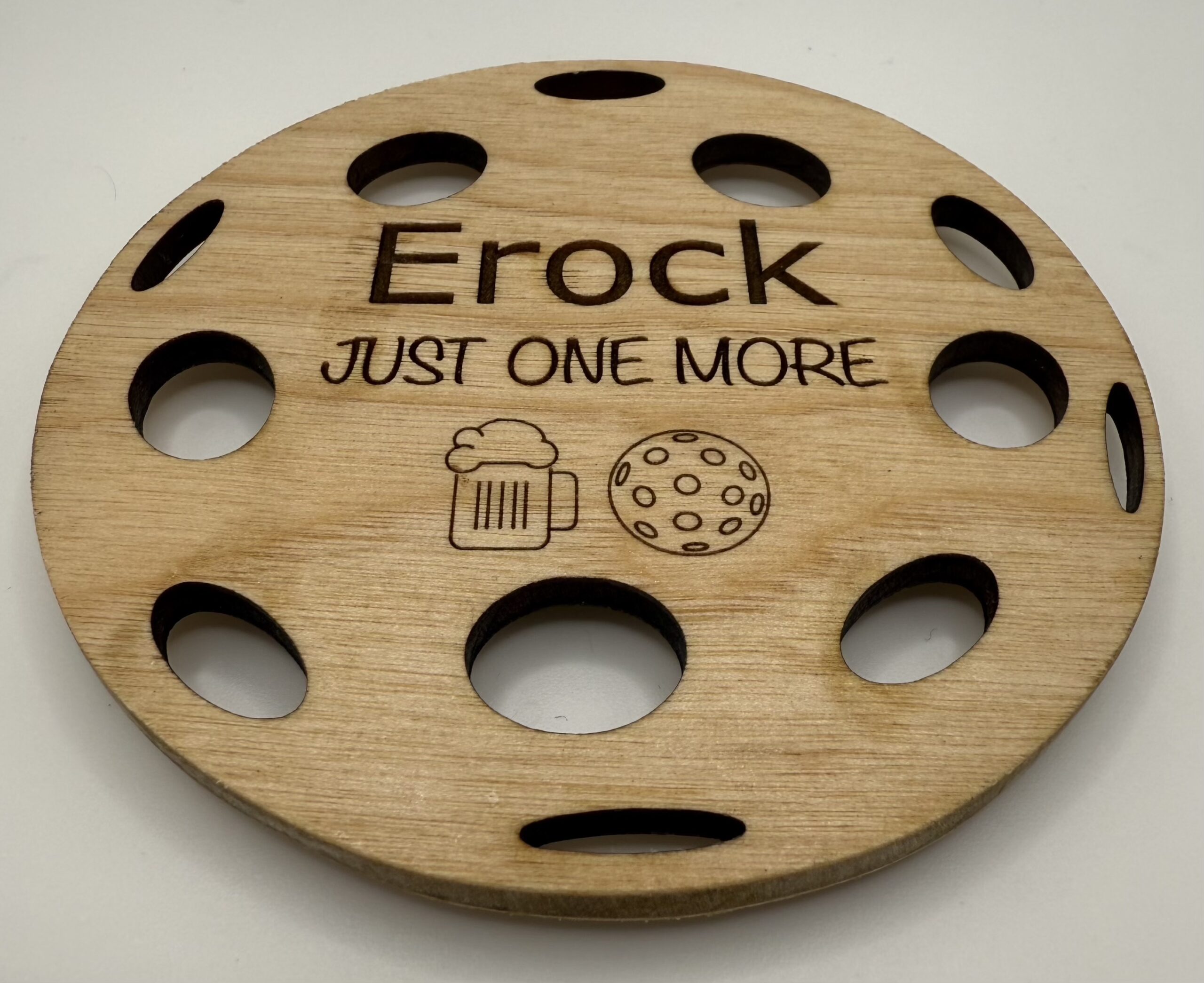Pickleball - Wood Coasters – Custom - Set of 4 - Round - Image 4