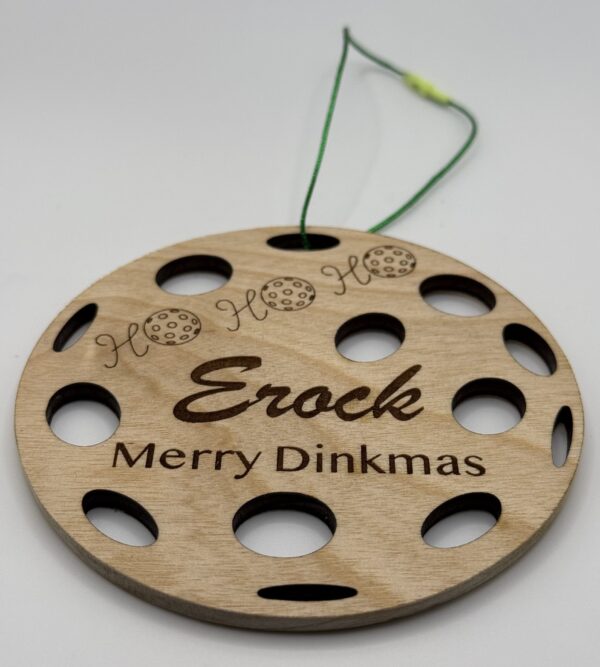 Pickleball  - Wood Ornaments - Custom - Set of 2 - Round - Image 5
