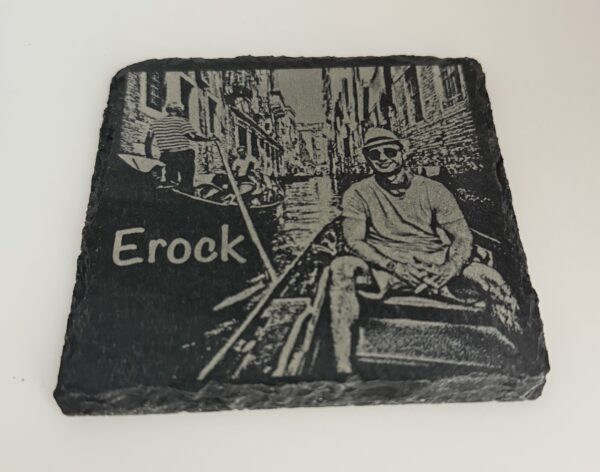 Slate Coasters – Custom - Set of 4 - Square - Add One Photo On Each Coaster