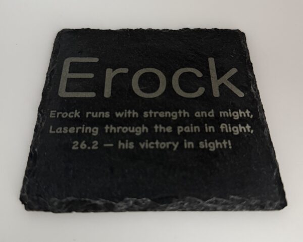 Slate Coasters – Custom – Set of 4 – Square – Text Only