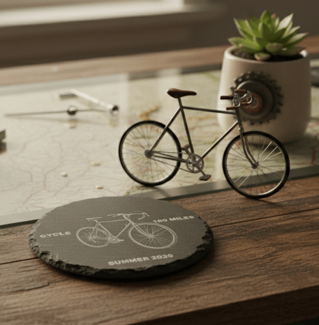Slate Coasters – Custom - Set of 4 - Round - Add One Photo On Each Coaster - Image 2