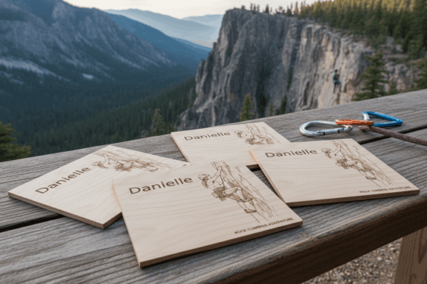 Wood Coasters – Custom - Set of 4 - Square - Add One Photo On Each Coaster