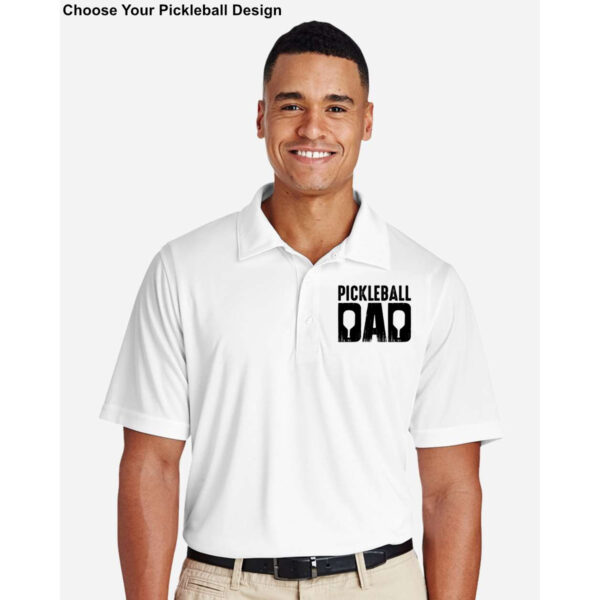 Men's Pickleball Performance Polo Shirt - Choose Your Design