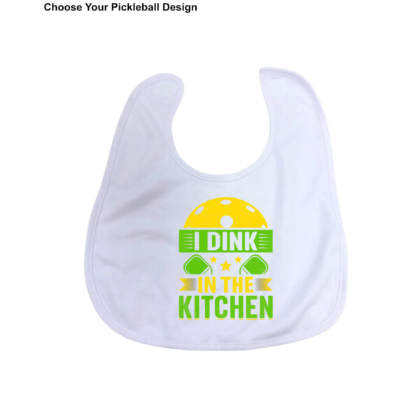Pickleball Sublimation Baby Bib – 10.8" x 12.8" - Choose Your Design