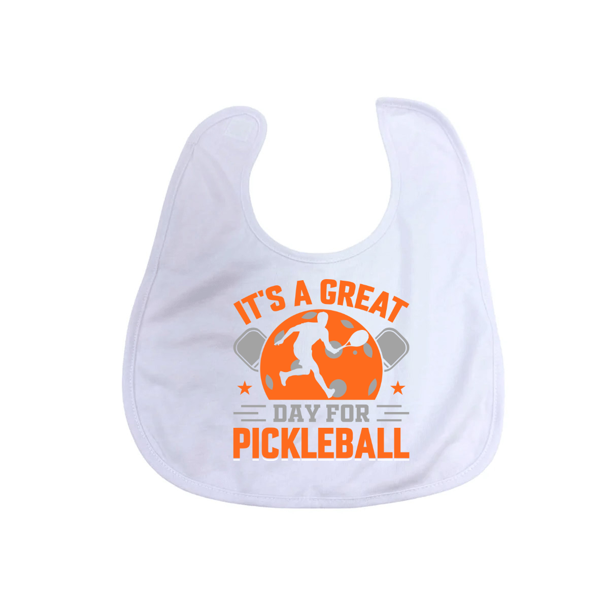 Pickleball Sublimation Baby Bib – 10.8" x 12.8" - Choose Your Design - Image 2