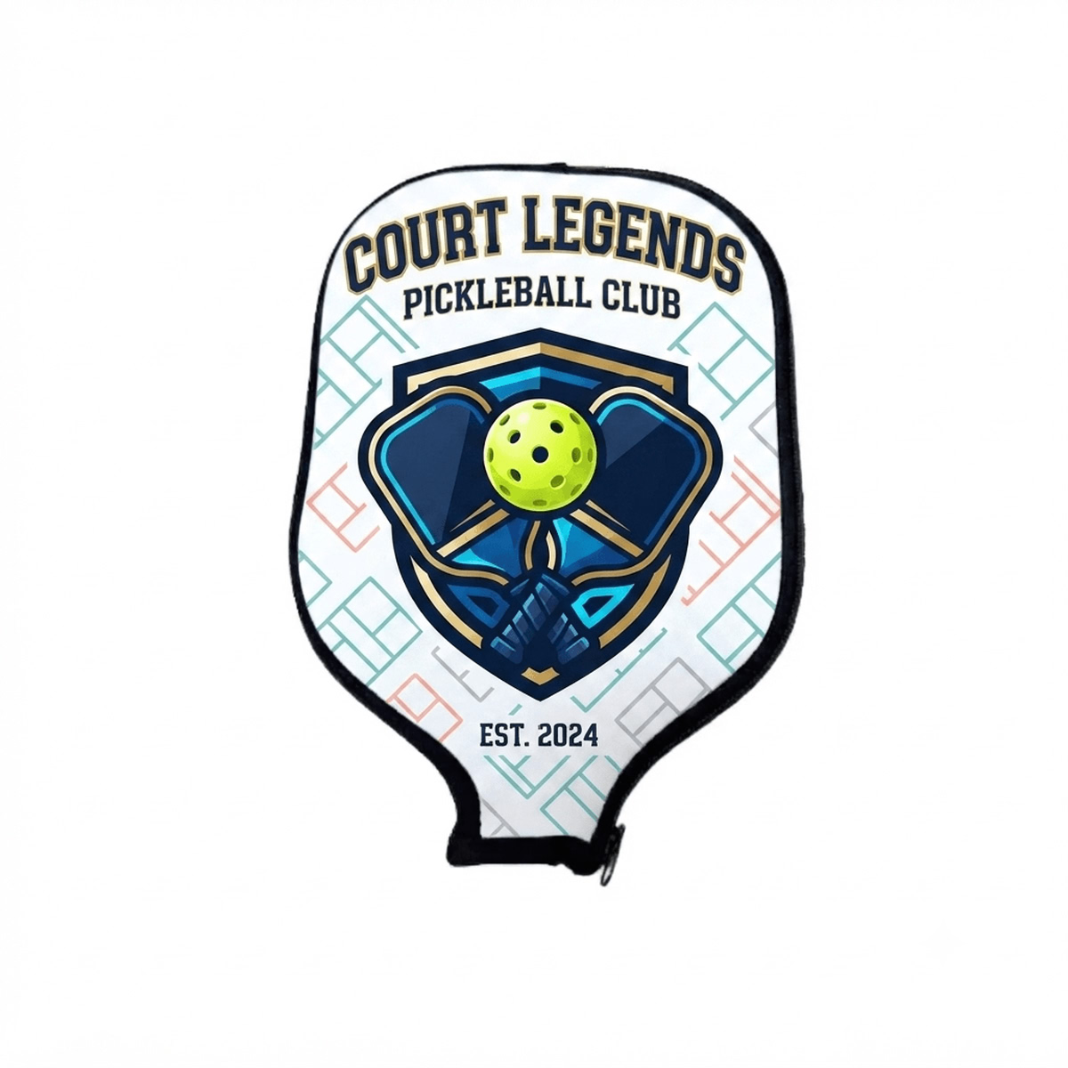Custom Sublimation Pickleball Paddle Cover - Image 3