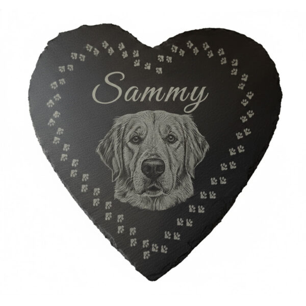 Slate Heart Plaque – Custom 10" x 10"