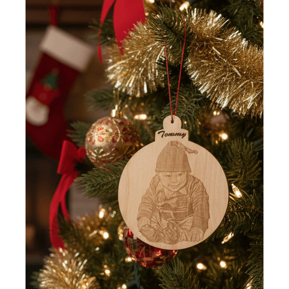 Wood Ornaments – Custom Set of 2 – Round - Image 4