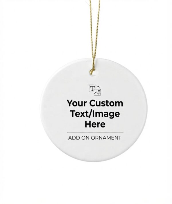Custom Sublimation Ceramic Heart Ornament – 3" x 3" Circle