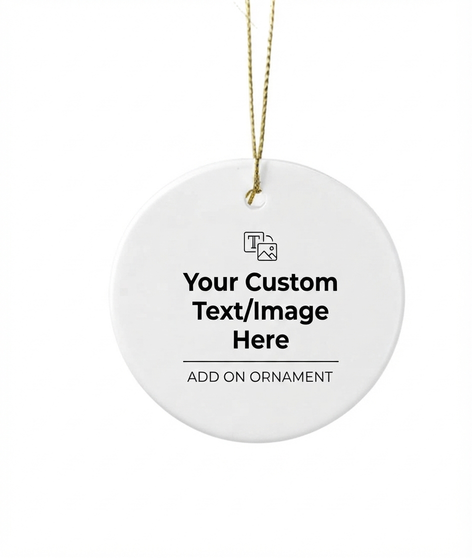 Custom Sublimation Ceramic Heart Ornament – 3" x 3" Circle