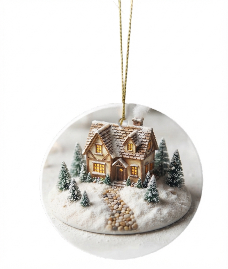 Custom Sublimation Ceramic Heart Ornament – 3" x 3" Circle - Image 4