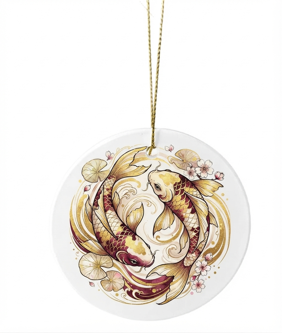 Custom Sublimation Ceramic Heart Ornament – 3" x 3" Circle - Image 3
