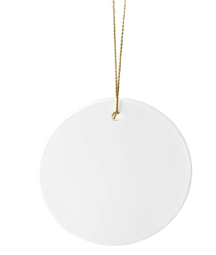 Custom Sublimation Ceramic Heart Ornament – 3" x 3" Circle - Image 5